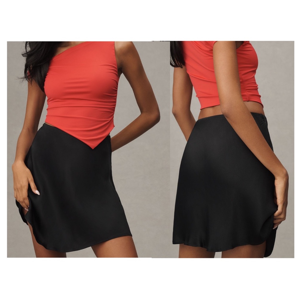 Anthropologie • Mini Slip Skirt • Petite